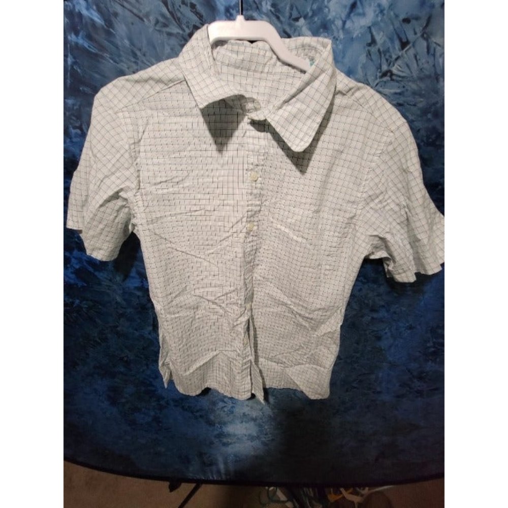 White Striped Button-Up Shirt